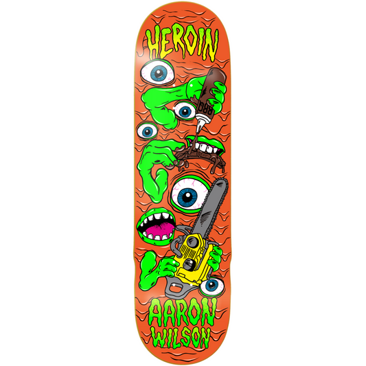8.5" Heroin Skateboards Aaron Wilson Mutate Or Die Skateboard Deck