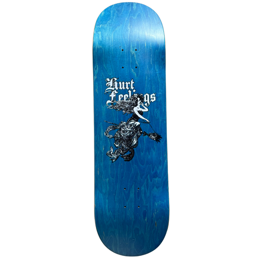 9.0" Hurt Feelings Wicked Witch Skateboard Deck - Blue Stain