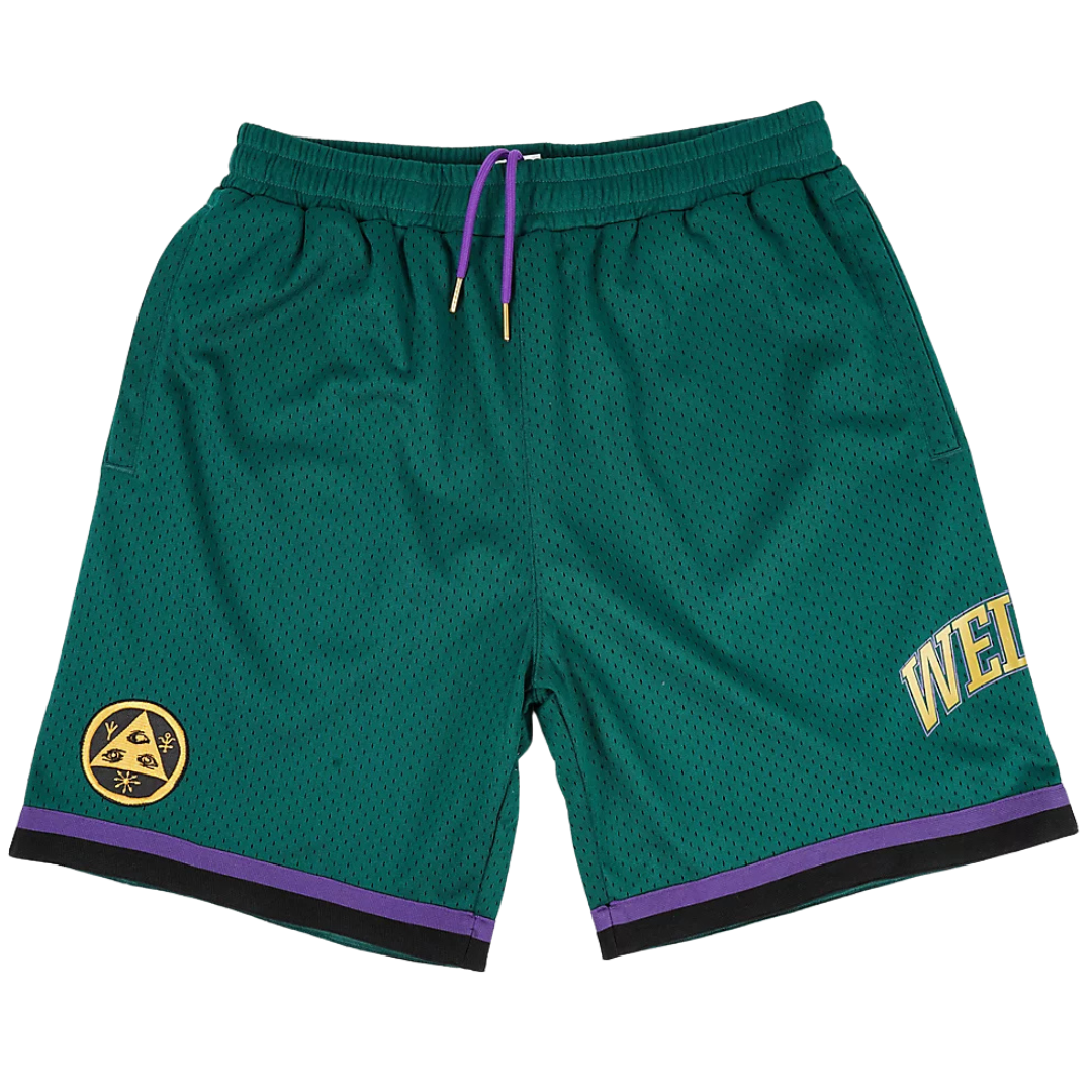 Welcome Skateboards League Forest Mesh Shorts - Green / Purple