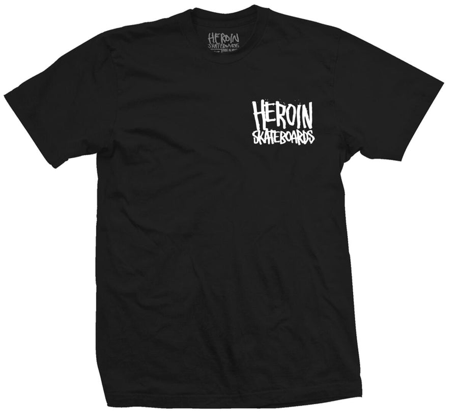Heroin Skateboards Wide Boy T-Shirt - Black