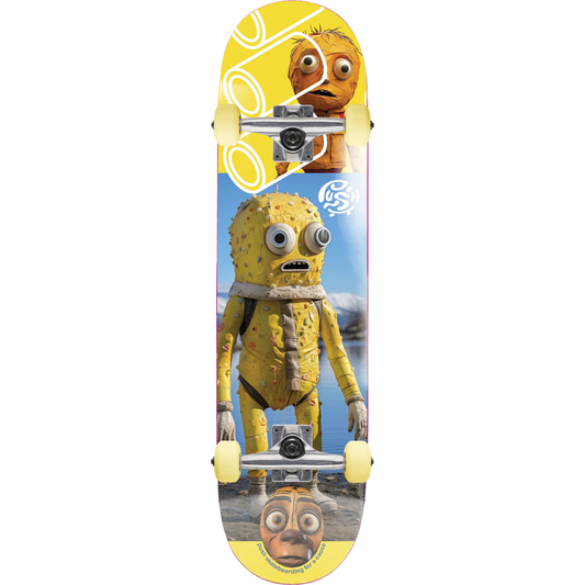 7.25" Push Skateboarding Yellow Man Complete Skateboard