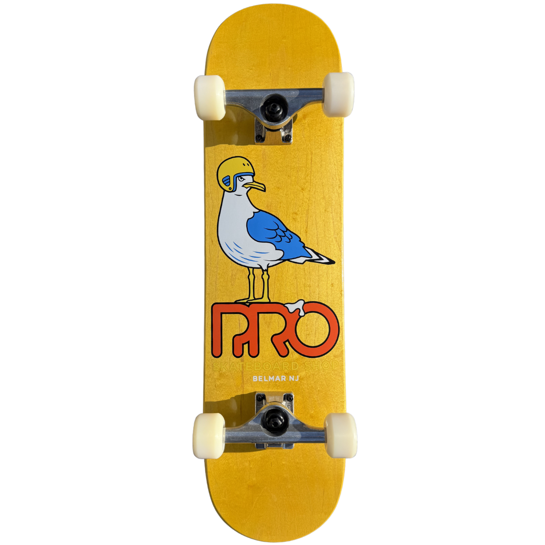 8.0" Pro Skateboard Shop Seagull Complete Skateboard - Yellow