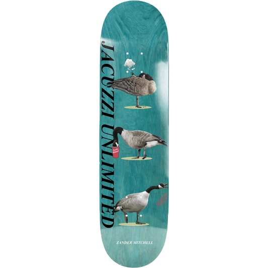 8.25" Jacuzzi Unlimited Zander Mitchell Geese Skateboard Deck