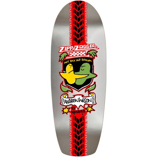 10.75" Krooked Andrew Wilson Pro Zip Zogger Skateboard Deck