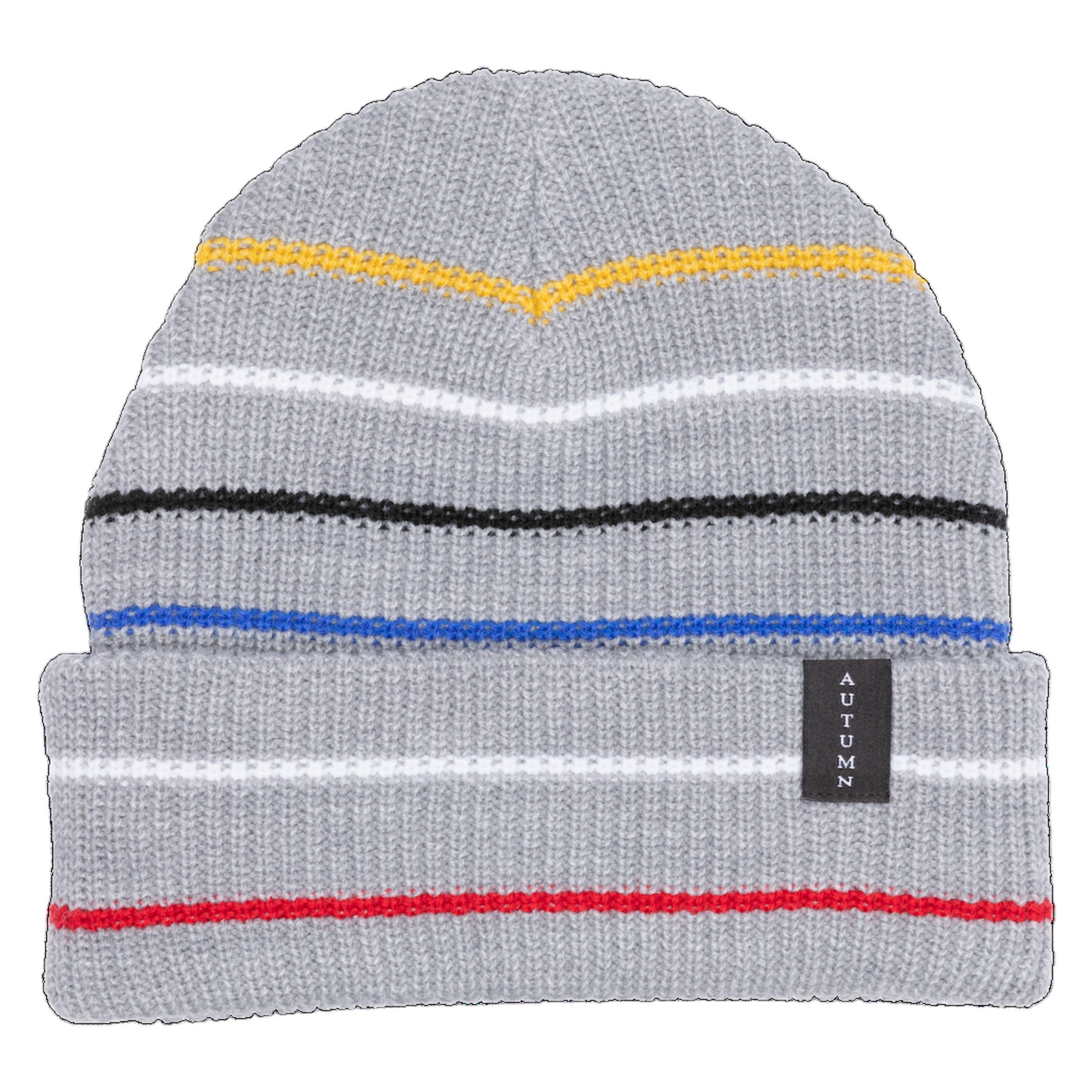 Autumn Beanie Multi Stripe Grey