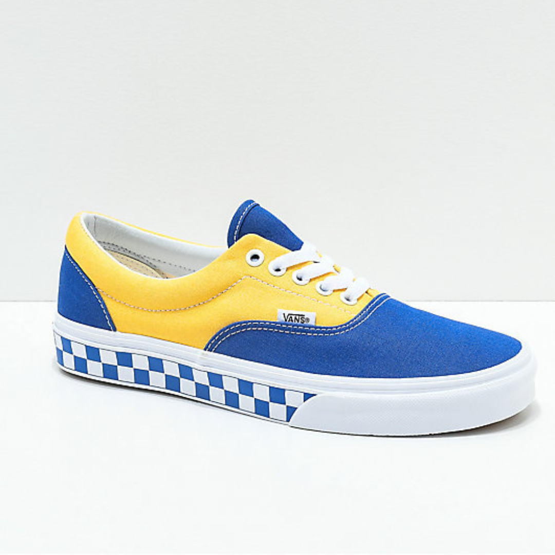Vans Skate Era Blue / Yellow Checkered Skate Shoes
