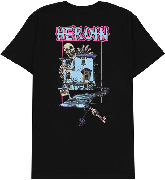 Heroin Skateboards Die Tonight T-Shirt - Black