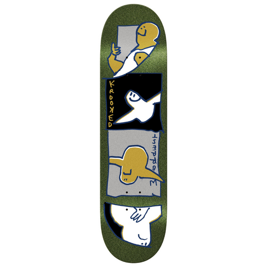 8.3" Krooked Skateboards Bobby Worrest Gold Burd Twin Tail Slick Deck