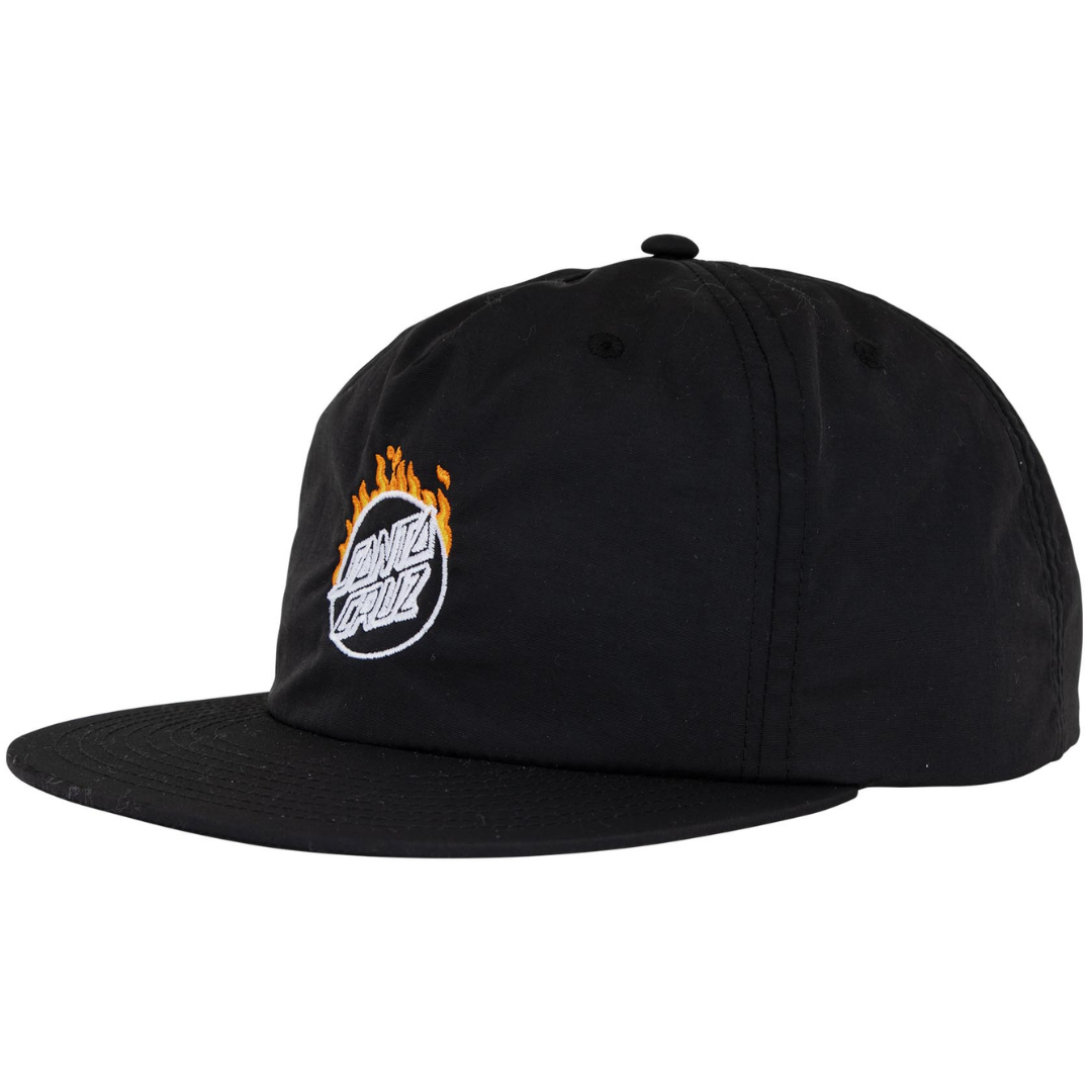 Santa Cruz Skateboards Minimal Burnt Opus Snapback Hat - Black
