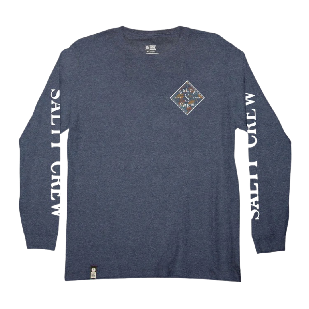 Salty Crew *YOUTH* Tippet Tackle Boys Long Sleeve T-Shirt - Navy Heather