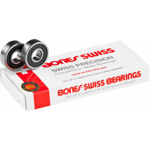 Bones Swiss Skateboard Bearings - 8 Pack