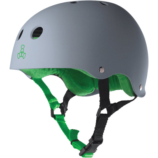 Triple 8 NYC Sweatsaver Helmet Carbon Rubber - Skateboarding Safety Equipment