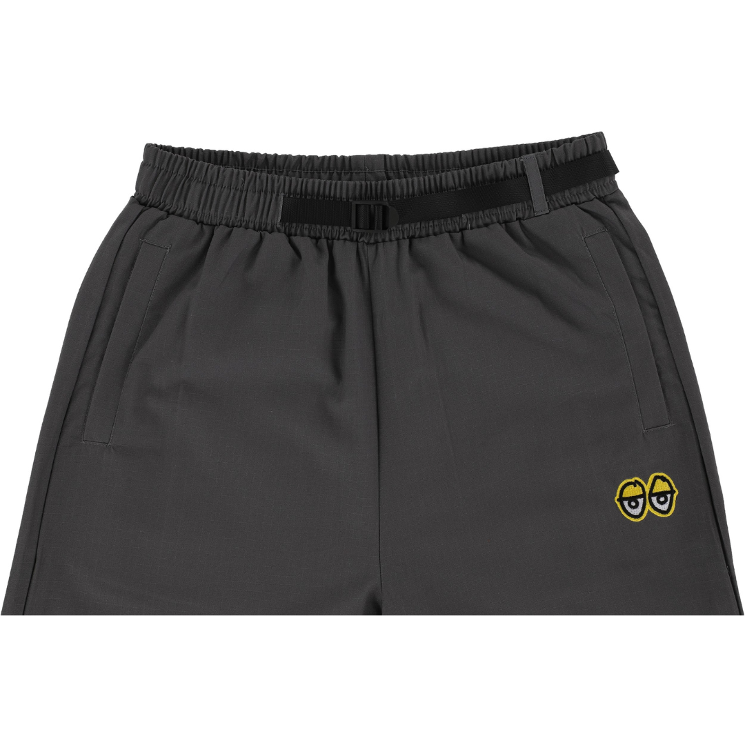 Krooked Eyes Ripstop Pants - Charcoal / Yellow