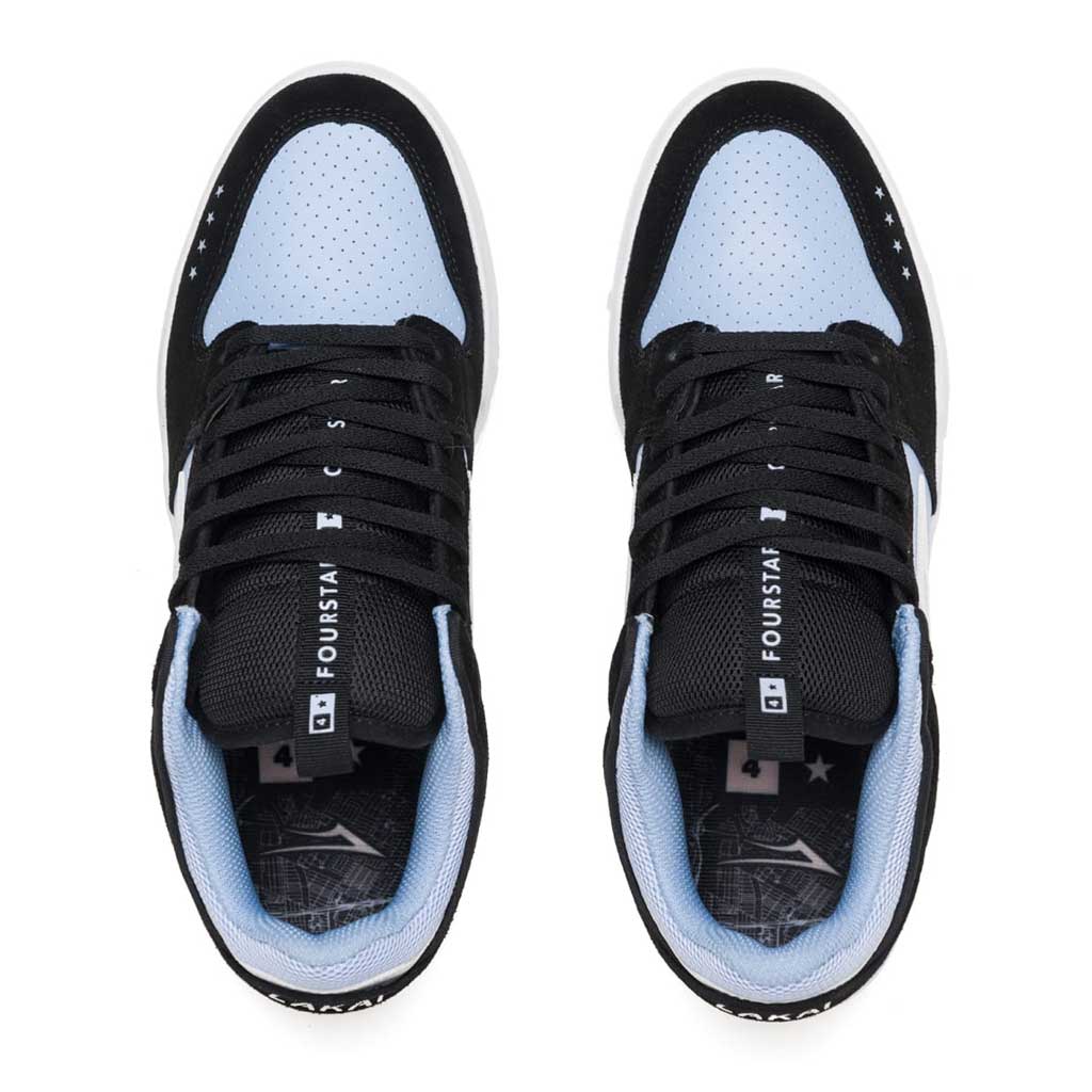 Lakai x Fourstar Telford Low Light Blue / Black Suede Skate Shoe