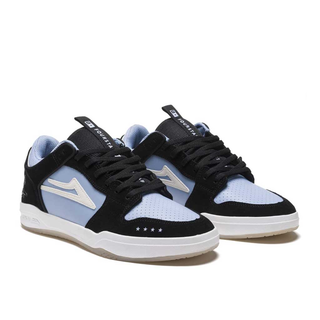Lakai x Fourstar Telford Low Light Blue / Black Suede Skate Shoe