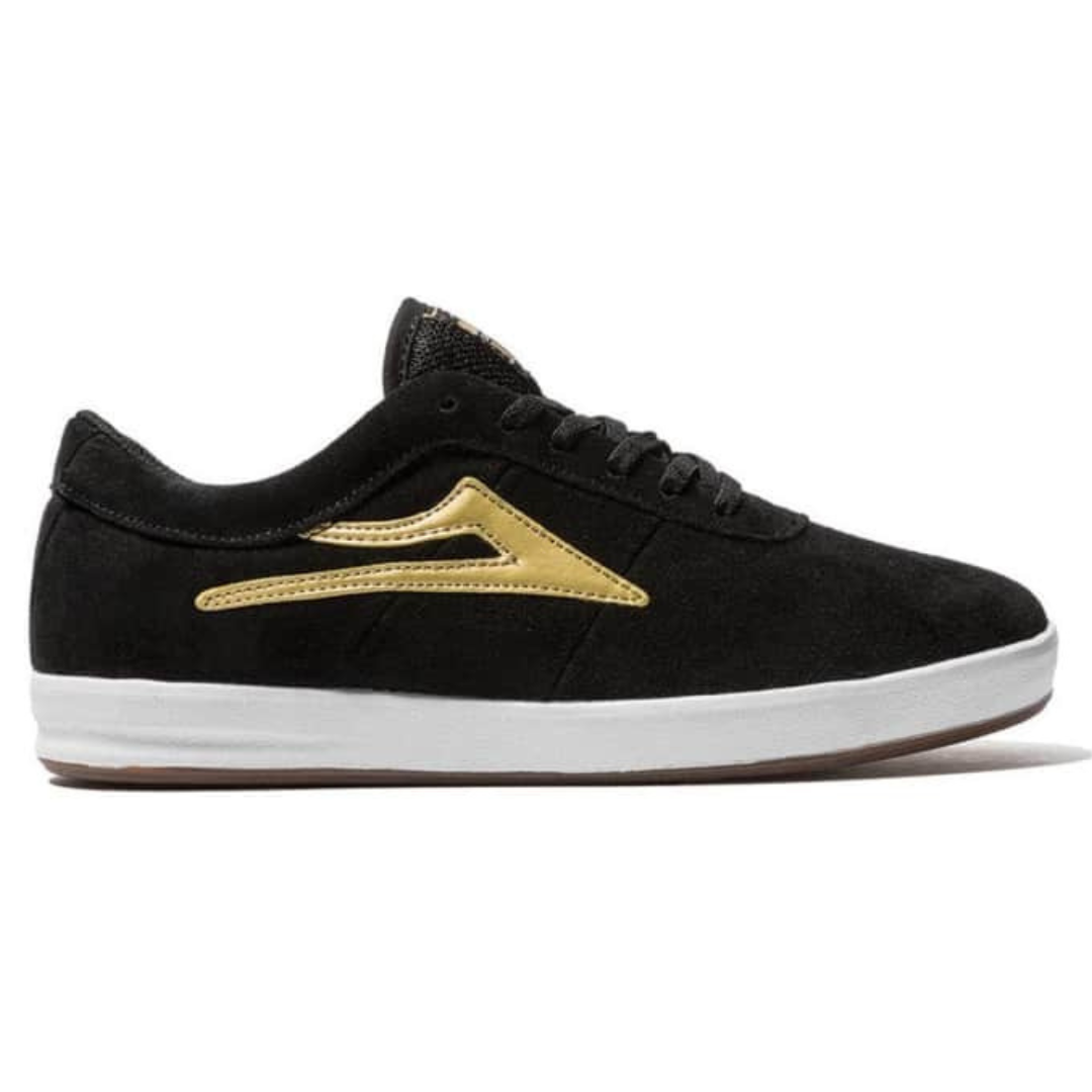 Lakai Sheffield XLK Black / Gold Suede Skate Shoe