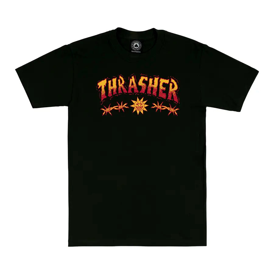 Thrasher Magazine Sketch Logo Tee Shirt - Black