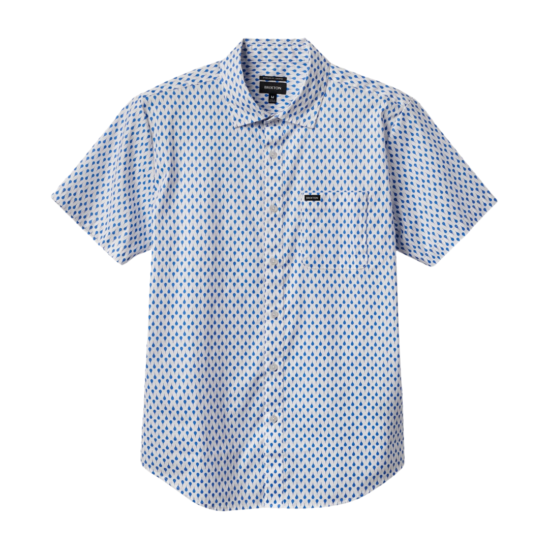 Brixton Charter Print S/S Woven Off-White / Sky Blue