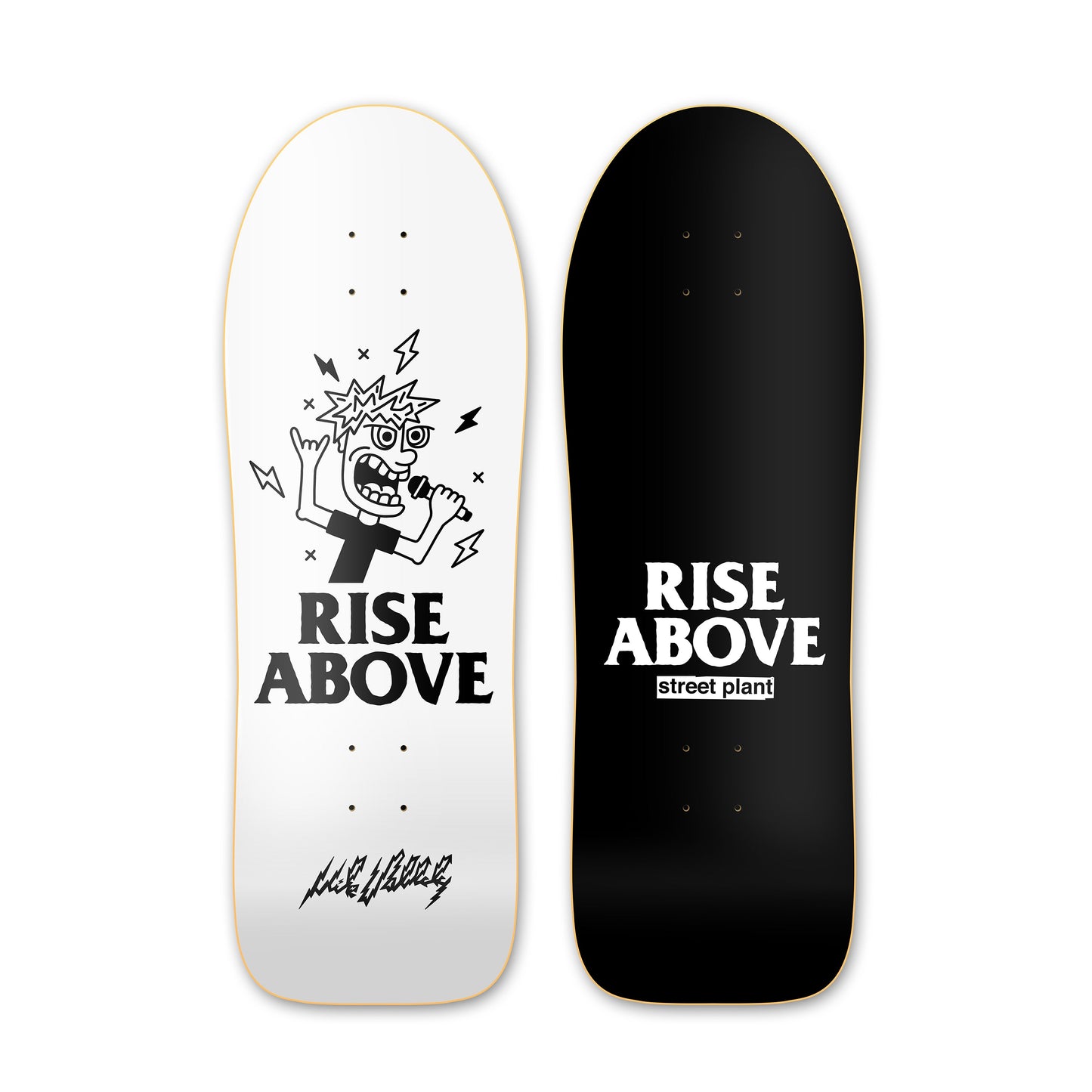 Street Plant 10" Rise Above Mike Vallely Signature Skateboard Deck