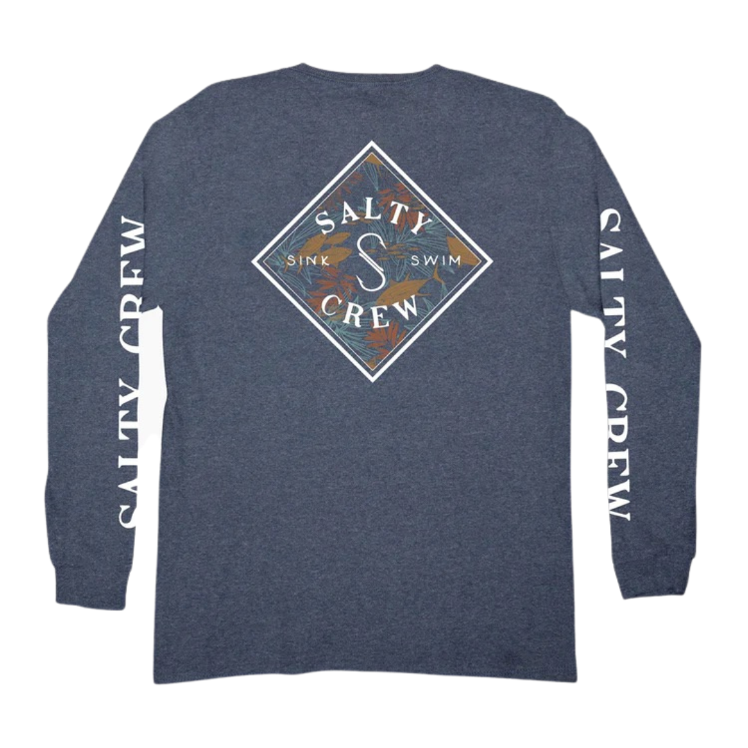 Salty Crew *YOUTH* Tippet Tackle Boys Long Sleeve T-Shirt - Navy Heather