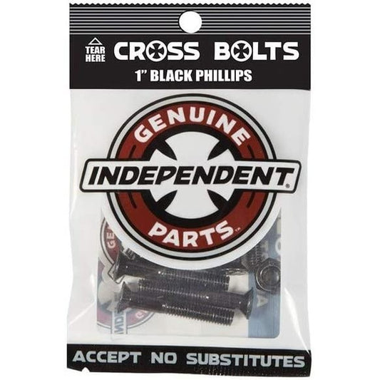 Indy Cross Bolts 1" Black Phillips Hardware