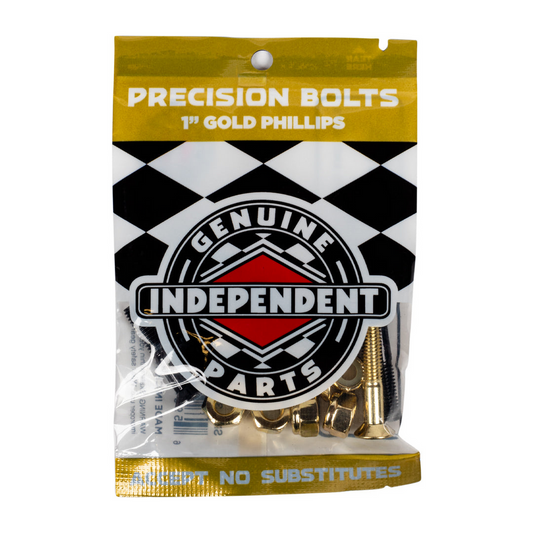 Indy Cross Bolts 1" Gold Phillips Hardware