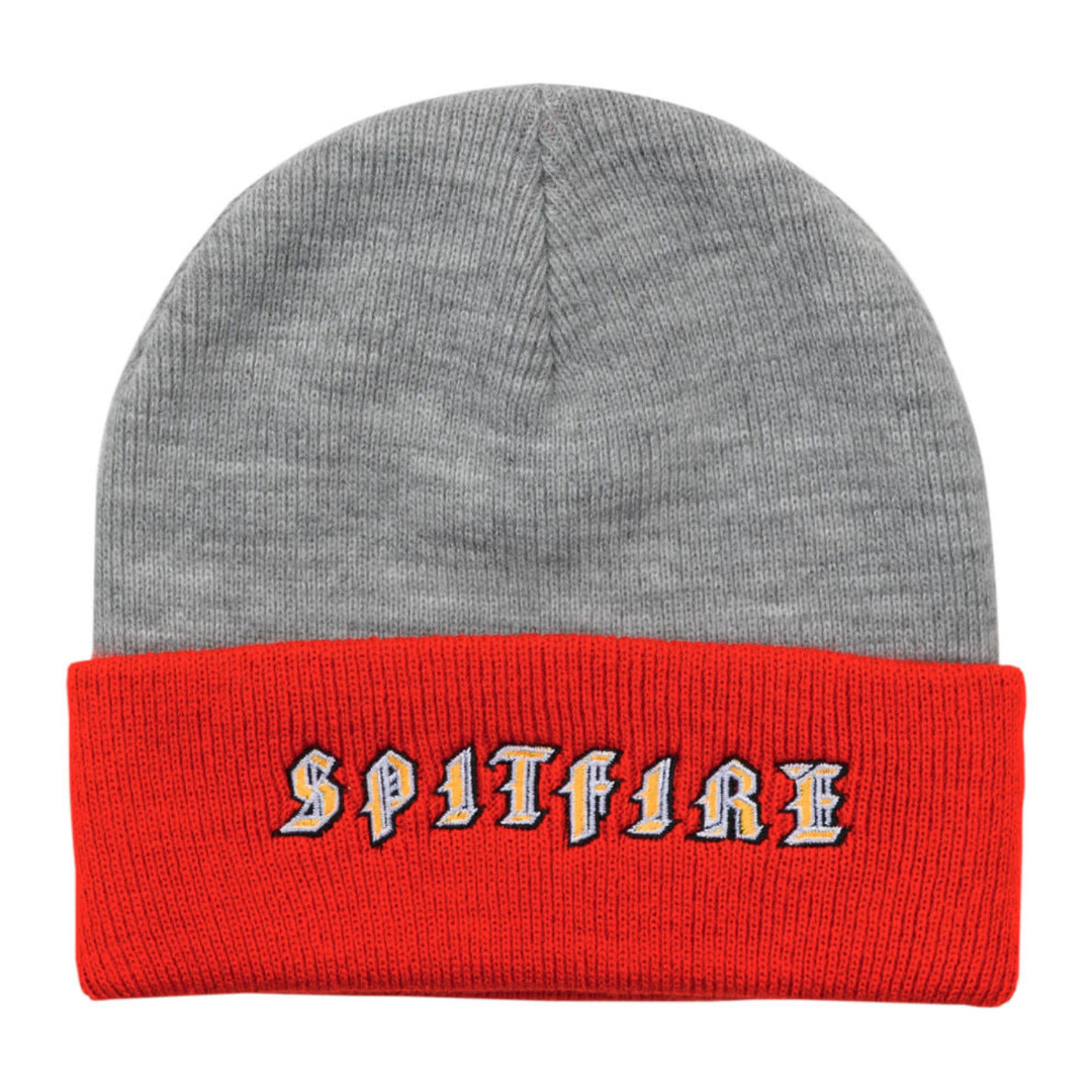 Spitfire Old E Hoodie - Brown/Black/Red S