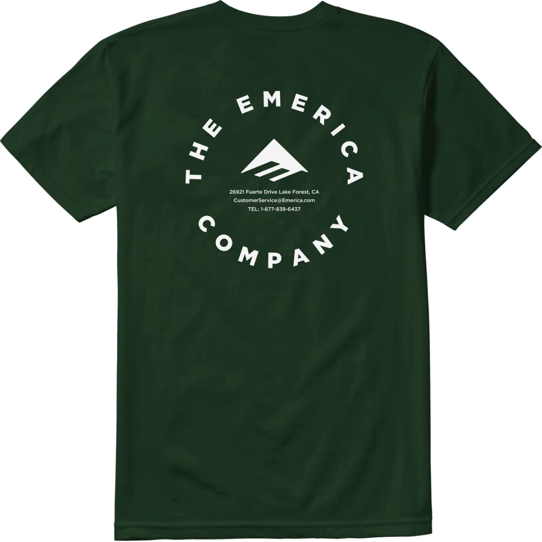 Emerica Logo Lockup T-Shirt - Forrest Green