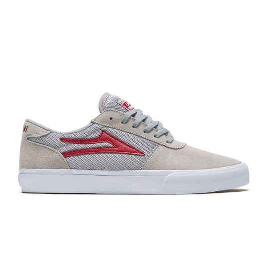 Lakai Manchester Grey / Red Suede Skate Shoe