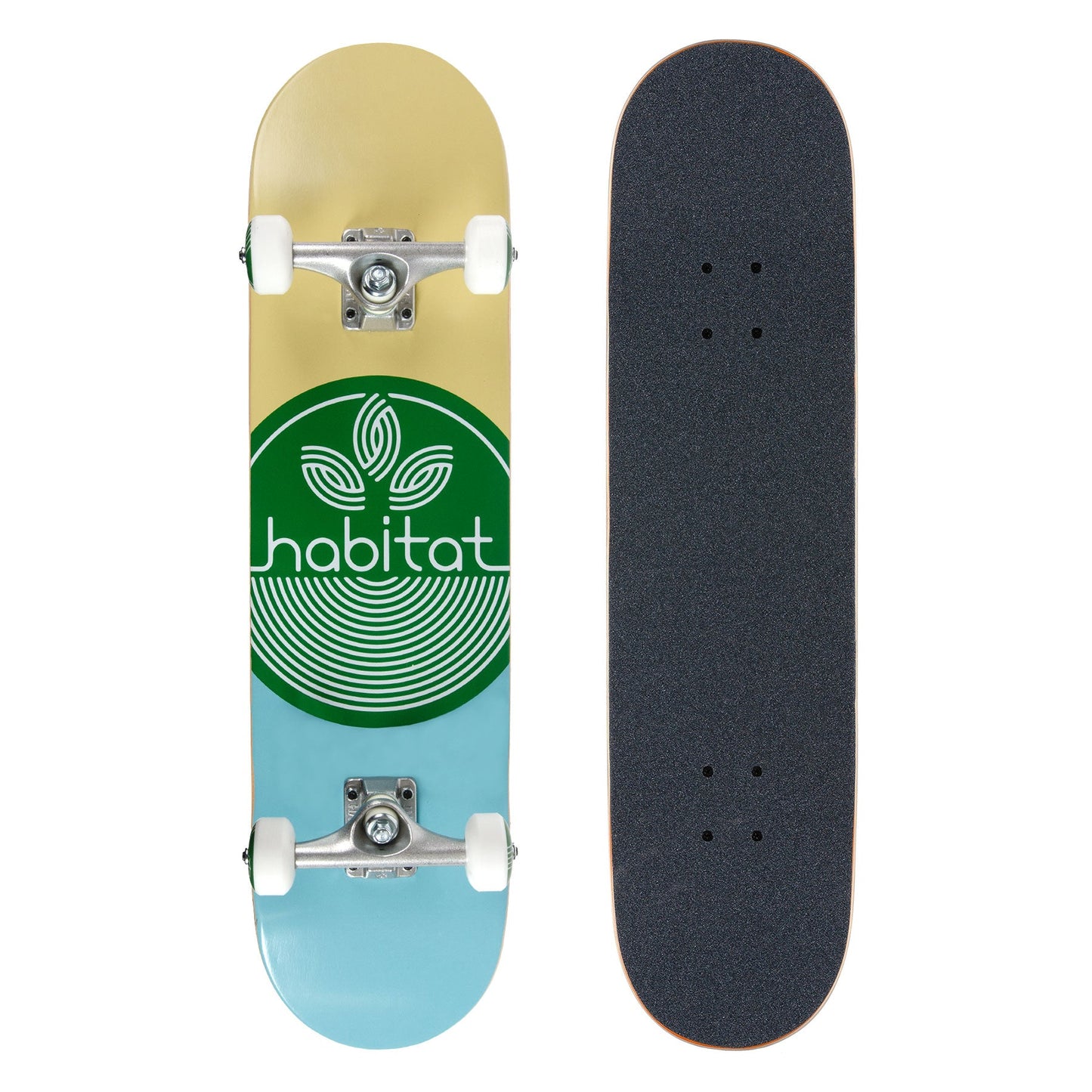 Habitat Skateboards Leaf Dot Green Complete 7.75