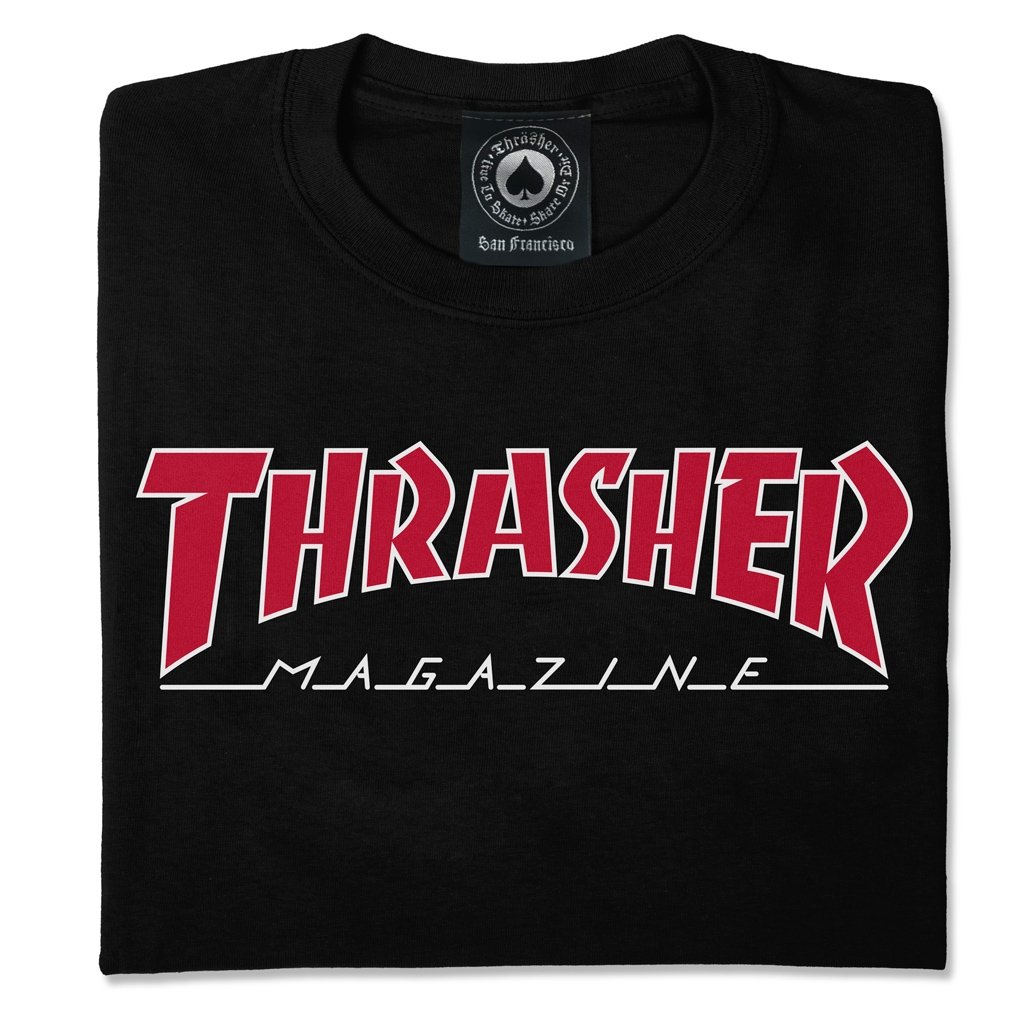 Thrasher Magazine Outlined T-Shirt (Black)