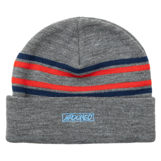 Krooked Skateboards Moonsmile Script Beanie - Heather / Blue / Red