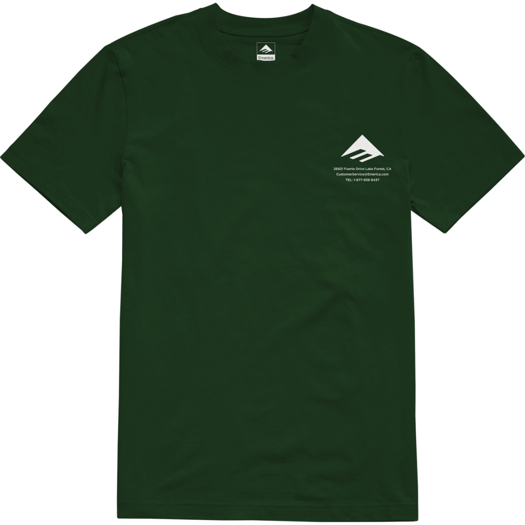 Emerica Logo Lockup T-Shirt - Forrest Green